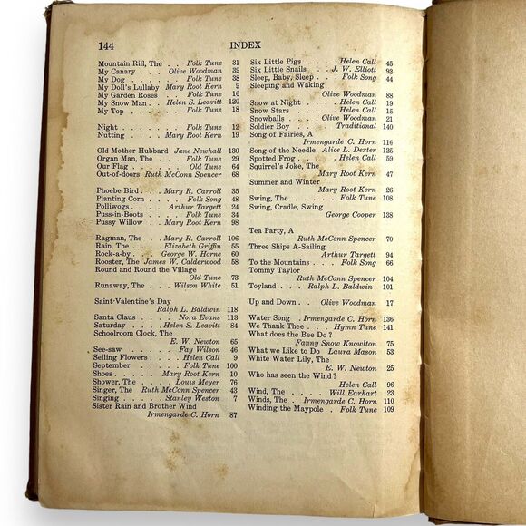 Vintage Songs of Childhood Book Music Education Series Hardcover 1923 - Picture 11 of 14